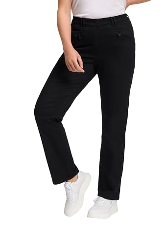 Ulla Popken Women's Basic Stretch Trousers Mony Pants, Black, 40W / 30 on Sale